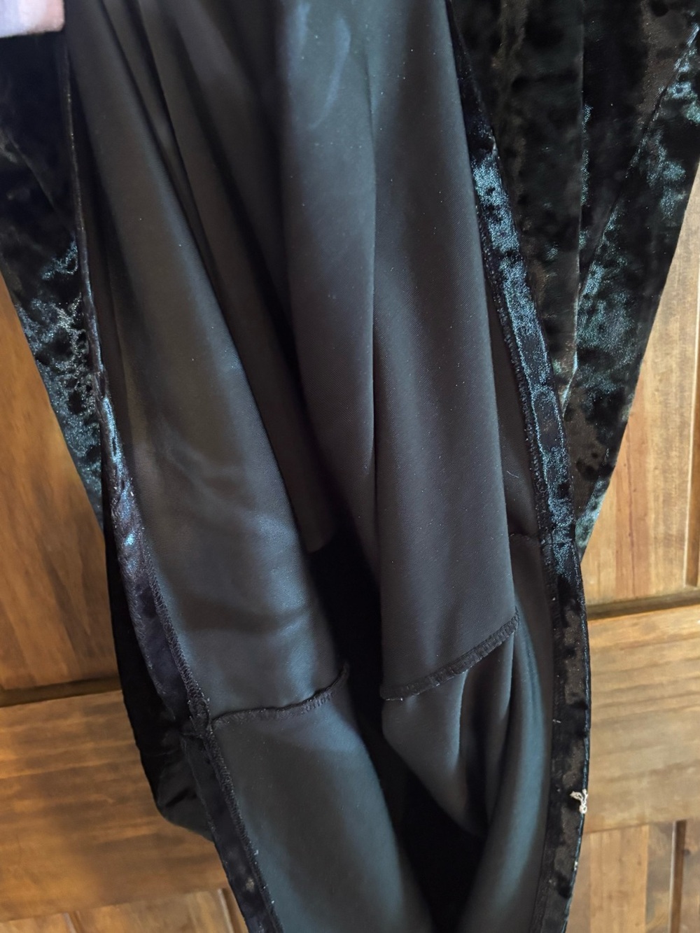 Vintage Y2K Victoria’s Secret Black Crushed Velvet Slip Dress Chemise M/L - Picture 9 of 15